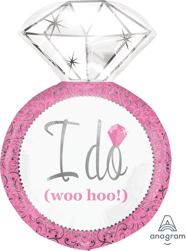 FOIL SUPERSHAPE BALLOON - I DO PINK 69X46CM