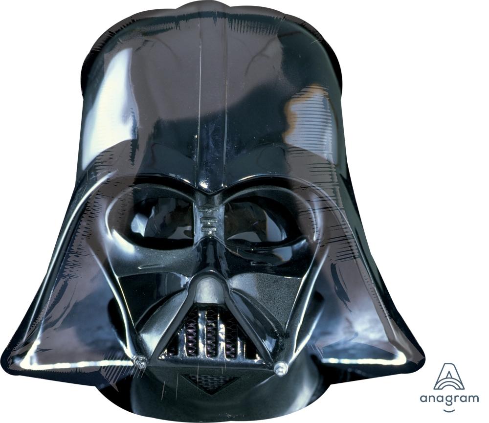 FOIL SUPERSHAPE BALLOON - STAR WARS DARTH VADER HELMET BLACK 63X63CM
