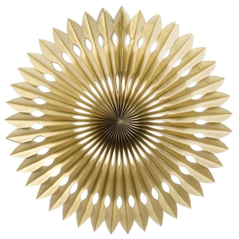 HANGING PAPER FAN 40CM GOLD
