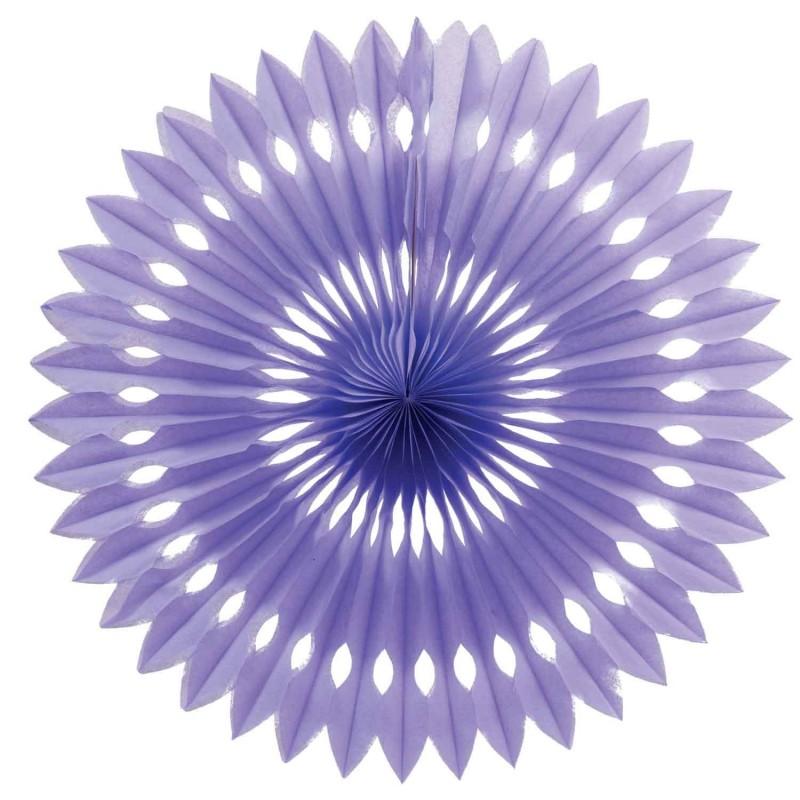 HANGING PAPER FANS 24CM LILAC