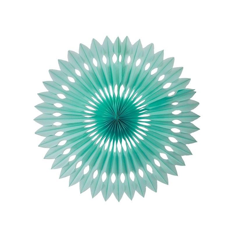 HANGING PAPER FANS 24CM MINT GREEN
