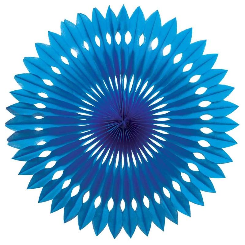 HANGING PAPER FAN 40CM TRUE BLUE