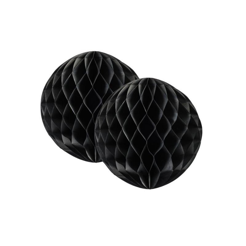 HONEYCOMB BALL 15CM BLACK PK2