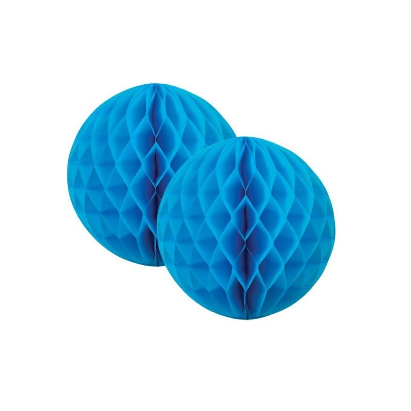 HONEYCOMB BALL 15CM ELECTRIC BLUE PK2