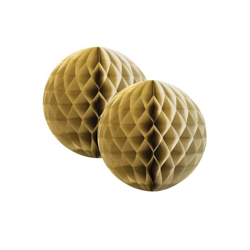 HONEYCOMB BALL 15CM GOLD PK2