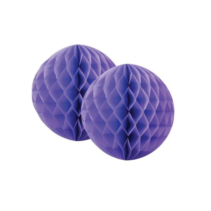 HONEYCOMB BALL 15CM LILAC PK2
