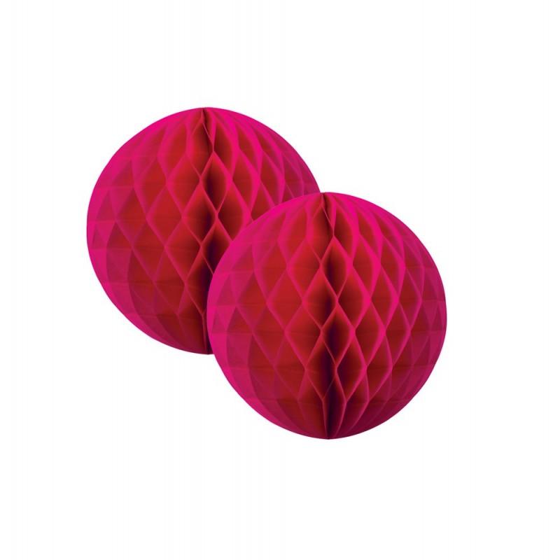 HONEYCOMB BALL 15CM MAGENTA PK2