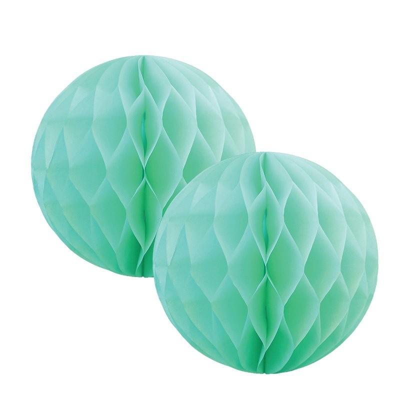 HONEYCOMB BALL 15CM MINT GREEN PK2