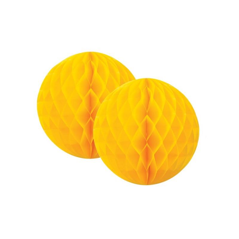 HONEYCOMB BALL 15CM YELLOW PK2