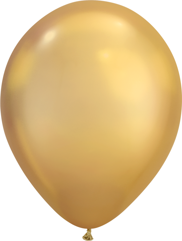 LATEX BALLOON 28CM - CHROME GOLD
