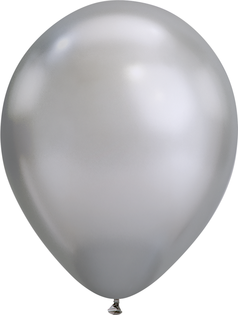 LATEX BALLOON 28CM - CHROME SILVER
