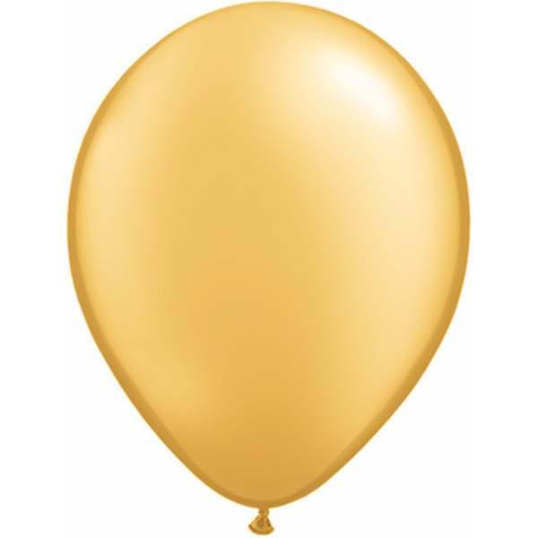 LATEX BALLOON 28CM - METALLIC GOLD PK 100