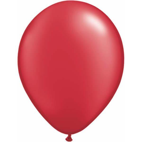 LATEX BALLOON 28CM - METALLIC RED PK 100