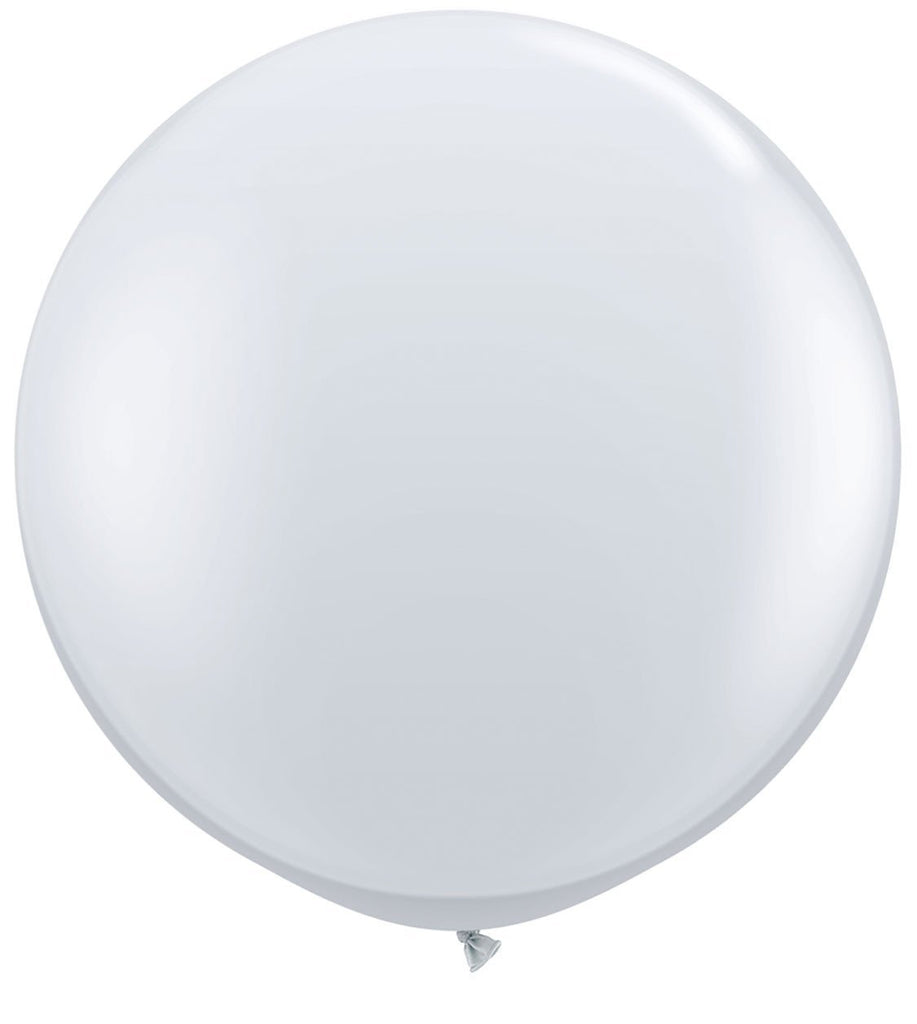 LATEX JUMBO BALLOON 90CM - JEWEL DIAMOND CLEAR PK 2