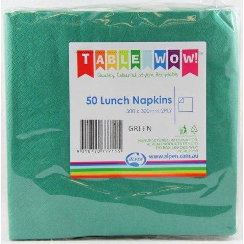 LUNCH NAPKIN - 2PLY HUNTER GREEN PK50
