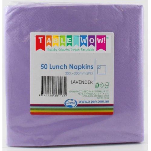 LUNCH NAPKIN - 2PLY LAVENDER PK50