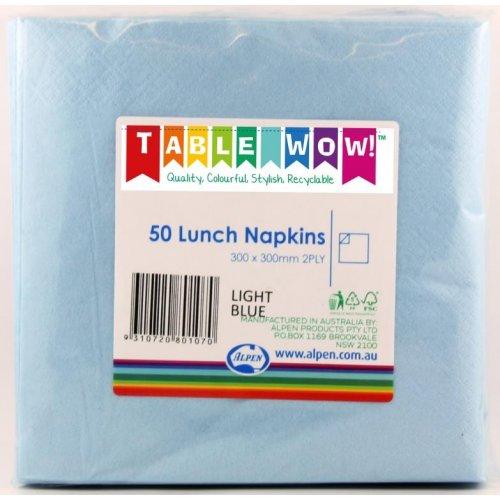 LUNCH NAPKIN - 2PLY LIGHT BLUE PK50