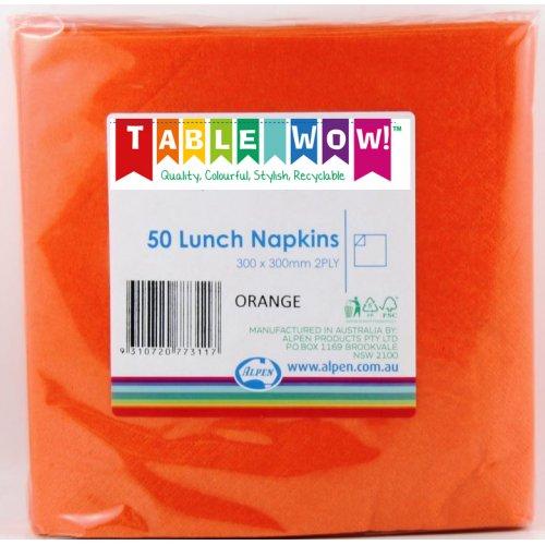 LUNCH NAPKIN - 2PLY ORANGE PK50
