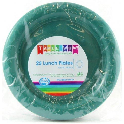 LUNCH PLATES - HUNTER GREEN PK25