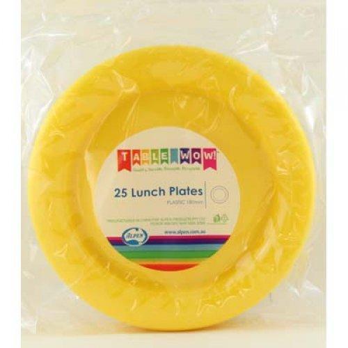 LUNCH PLATES - YELLOW PK25
