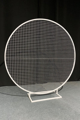 Round Mesh Frame - White