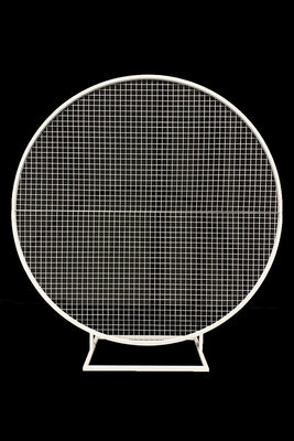 Round Mesh Frame - White
